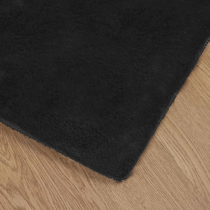vidaXL Rutschfester Kunstfellteppich Olite Schwarz 200 x 200 cm 42021731 – Bild 6