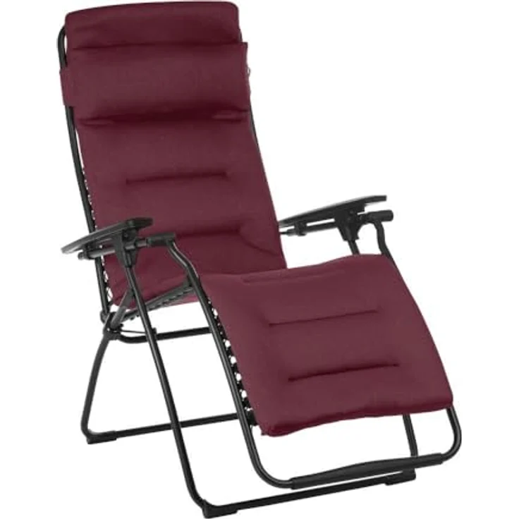 Lafuma MOBILIER Futura Zero-Gravity-Relaxliege mit AirComfort®, gepolstert, Rot Bordeaux, 5 Jahre Garantie – Bild 1