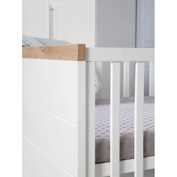 roba Kinderzimmerset 'Nele' 3-teilig - Bett 70 x 140 - Wickelkommode - Kleiderschrank 3-türig - Weiß – Bild 13