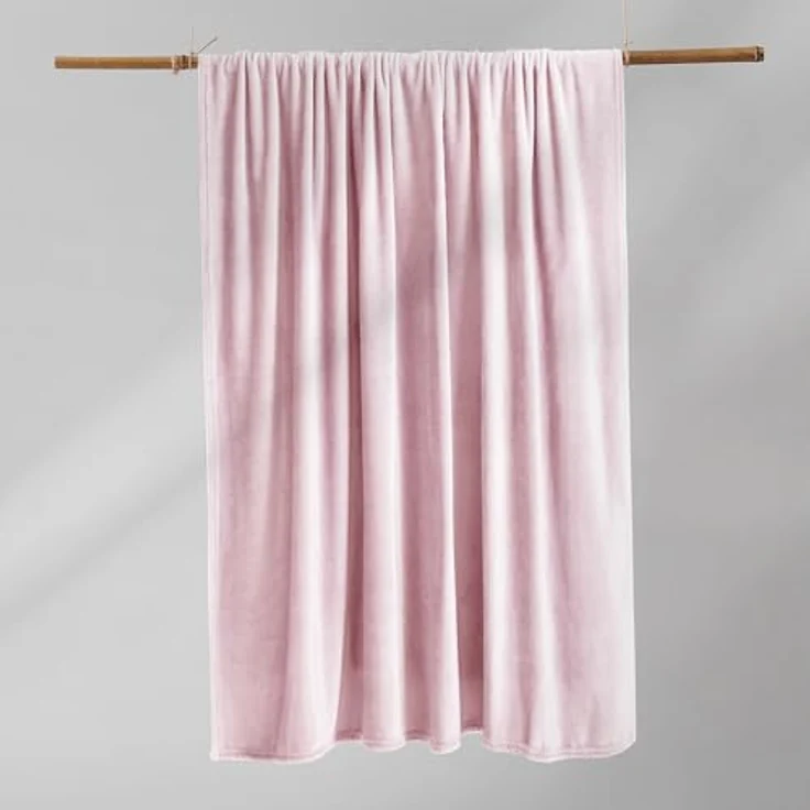 DecoKing Kuscheldecke 220x240 cm rosa Decke Microfaser Tagesdecke Fleece weich sanft kuschelig pink puderrosa powderpink Mic – Bild 6