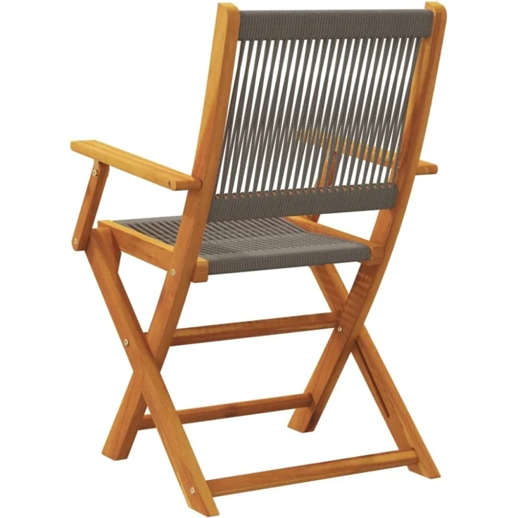 vidaXL Gartenstühle 2 Stk. Grau Massivholz Akazie und Polypropylen 367667 – Bild 6