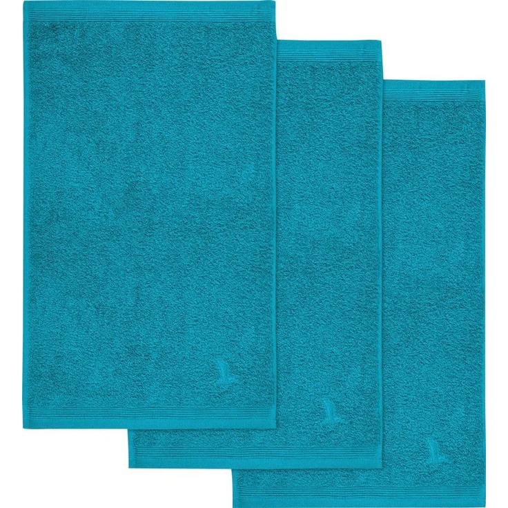 Möve Gästehandtücher Superwuschel, Walkfrottee (Set, 3-St), Gästehandtücher Set mit Bordüre, 100% Premium Cotton Baumwolle, weich – Bild 3