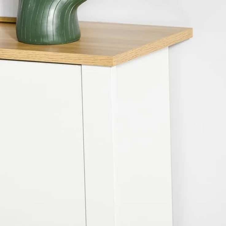 HOMCOM Schuhschrank in Weiß, Holzwerkstoff, mit 4 Fächern für bis zu 12 Paar Schuhe, 26x80x72 cm, pflegeleicht und langlebig – Bild 7