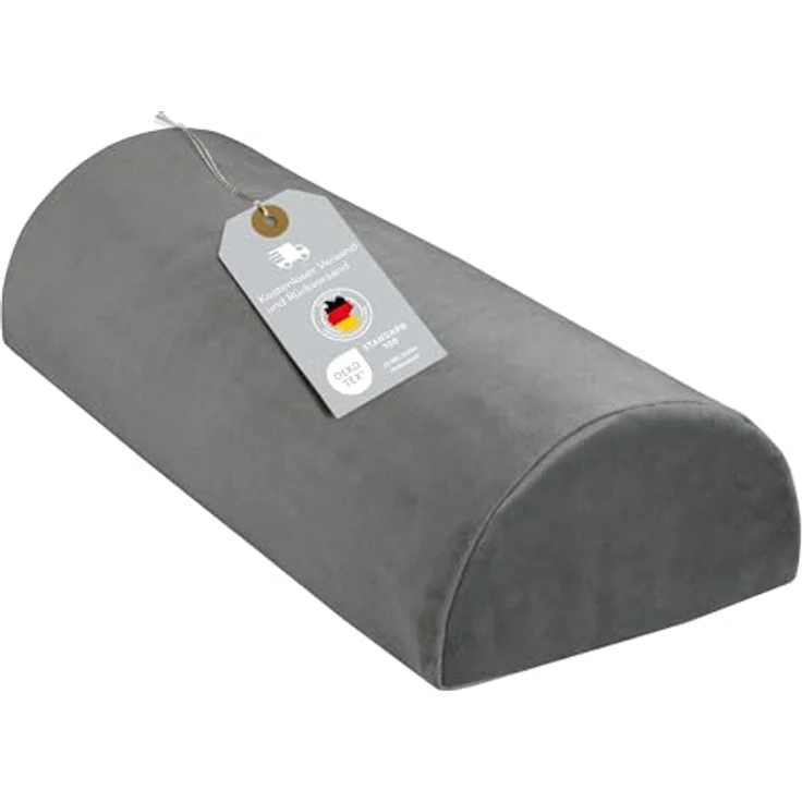XDREAM Halbrolle ergonomisches Nackenkissen halbrund, Lagerungskissen, Funktionskissen, 1-tlg, wirkt stützend und entlastend, super weicher Mikroplüsch-Bezug – Bild 2