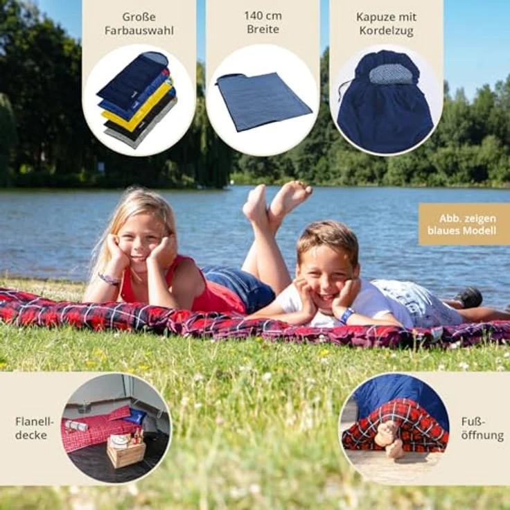 Skandika Kinderschlafsack Dundee Junior, Baumwolle, wasserabweisend, 3 Jahreszeiten, für Kinder, bis -15 °C – Bild 8