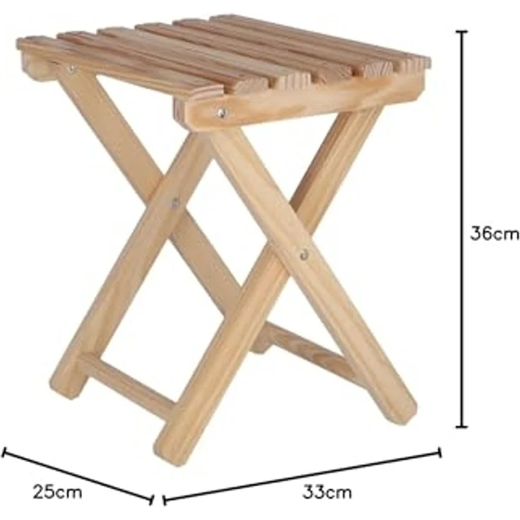 Aranaz Hocker, Buchenholz, 33 x 25 x 36 cm – Bild 3