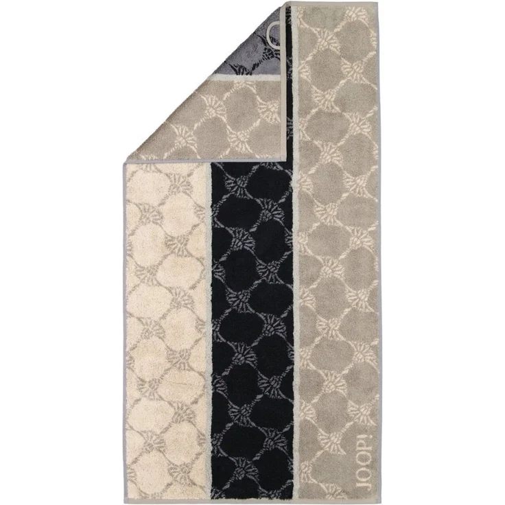 JOOP! Handtuch Cornflower Stripes Frottierkollektion - Walkfrottier Grau 50x100cm – Bild 2