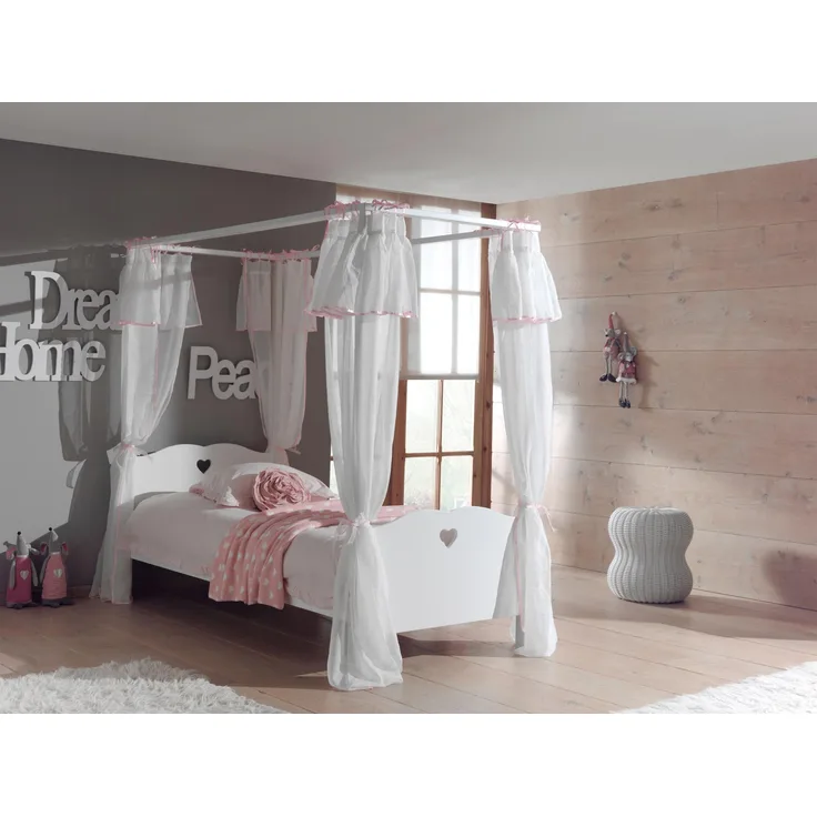 Vipack 'Amori' Himmelbett inkl. Vorhang 90x200