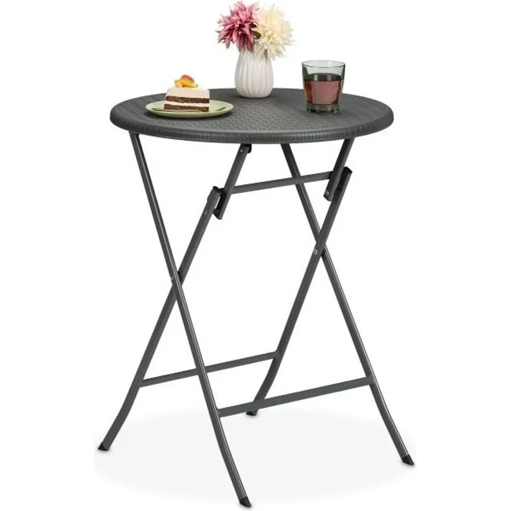 Runder Gartentisch in Rattan-Optik – Bild 1