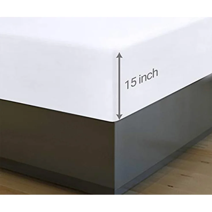 Utopia Bedding Spannbettlaken, aus weicher gebürsteten Mikrofaser, Tiefe Taschen, schrumpft und verblasst Nicht, pflegeleicht, 6 Stück (Doppelbett, Weiß) – Bild 6