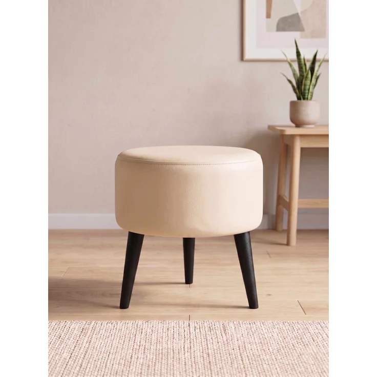 Hanah Home 'Az-Ovl-01-Syh - Cream' Pouffe, Creme, 40 x 42 x 40 cm – Bild 1
