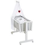 roba 'Adam & Eule' Komplettwiegenset - 40 x 90 cm - mit Feststellfunktion - inkl. Ausstattung - Weiß