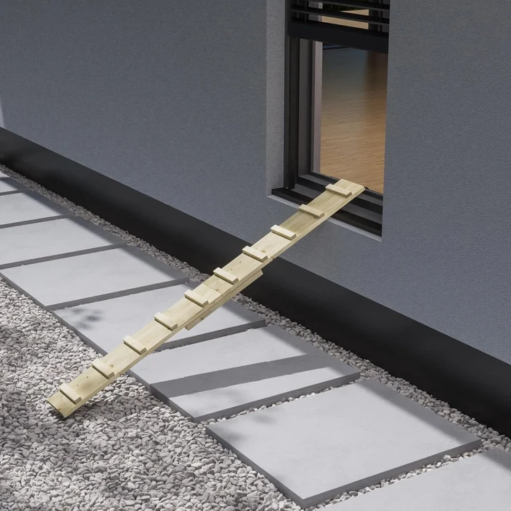 QLS Haustiertreppe Katzenleiter (VARIANTEN zur Auswahl), Katzentreppe Katzenstufe für Balkon 1,2 bis 6m mit Verbindungsstücken – Bild 2