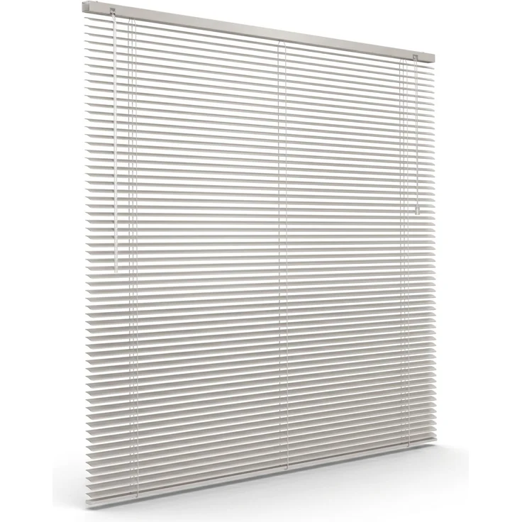 Victoria M. Aluminium Jalousie, 120x130 cm, Grau-Beige, Jalousie ohne Bohren, inkl. Klemmclips