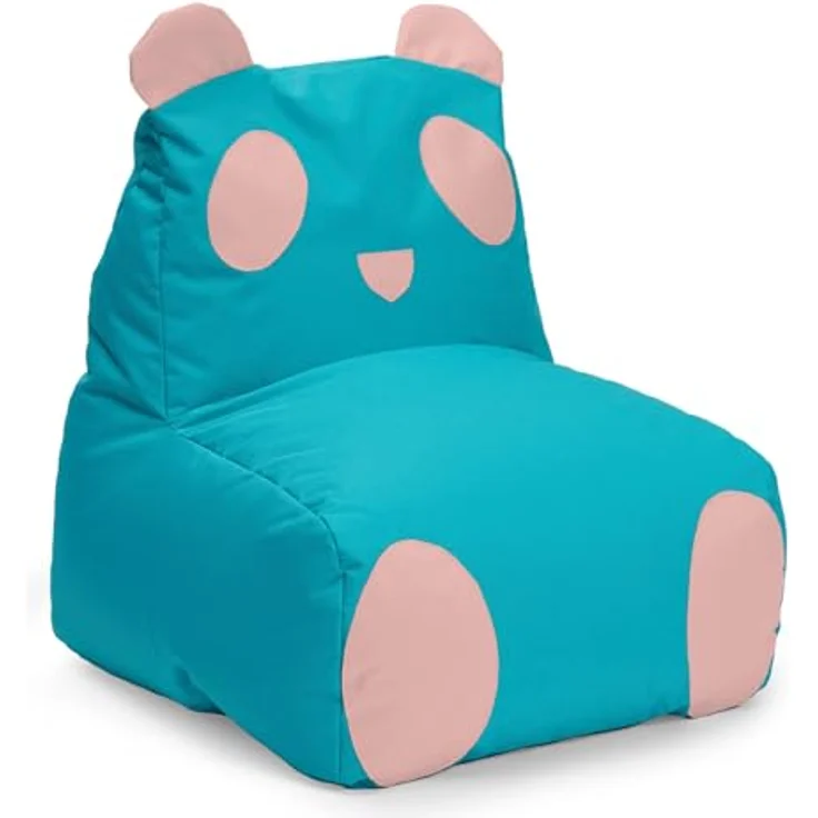 LUMALAND 'Animal Line Panda' Kindersitzsack, indoor & outdoor, Polyester türkis / pink, 180 l – Bild 2