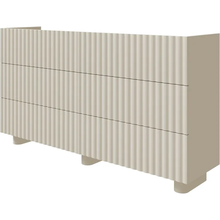 Selsey 'Fiorra' Kommode mit sechs Schubladen, Greige, 147 cm