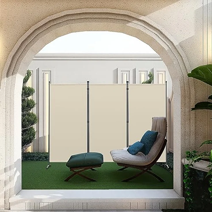 Angel Living Paravent Sichtschutz Balkonsichtschutz Paravent Raumteiler Trennwand (3 St), Garten Paravent 3 teilig, 243(B) x 50(T)x 169(H)cm – Bild 7