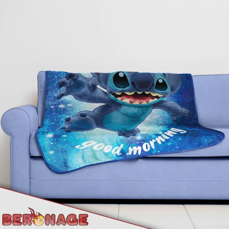 Wohndecke Lilo & Stitch Disney Decke Out of The World 150x200cm Kuscheldecke, BERONAGE, passend zur Bettwäsche, ideal für Sofa, Couch, Bett, Auto, Camping – Bild 4