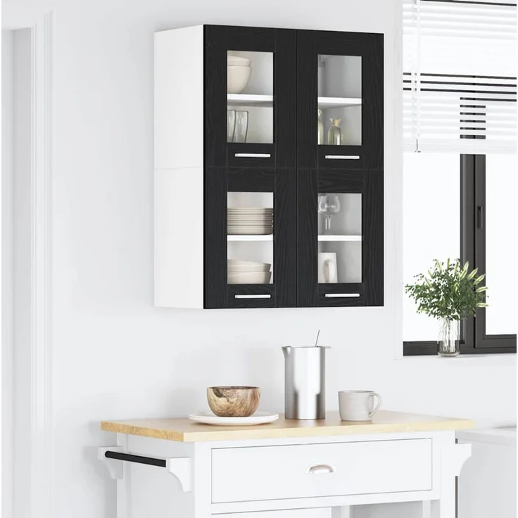 vidaXL Hängeschrank 2 stk. Schwarz Eichen-Optik 60 x 31 x 40 cm 884213 – Bild 4