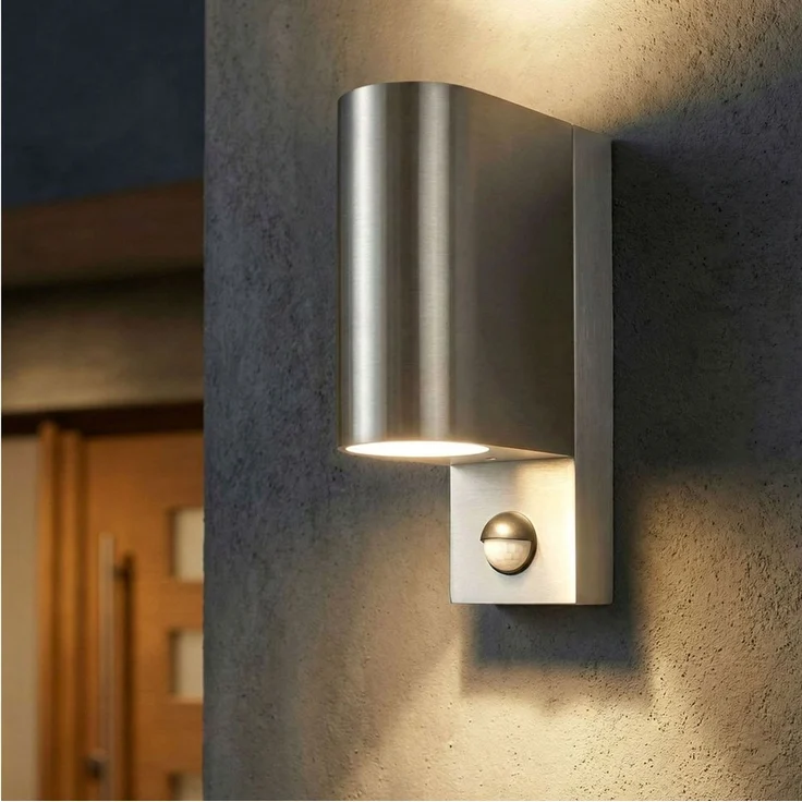Maxkomfort Außen-Wandleuchte Up & Down Wandlampe mit Bewegungsmelder, Außen & Innen, GU10, ohne Leuchtmittel, Modern, IP44 wetterfest, Bewegungsmelder, exkl. Leuchtmittel – Bild 1