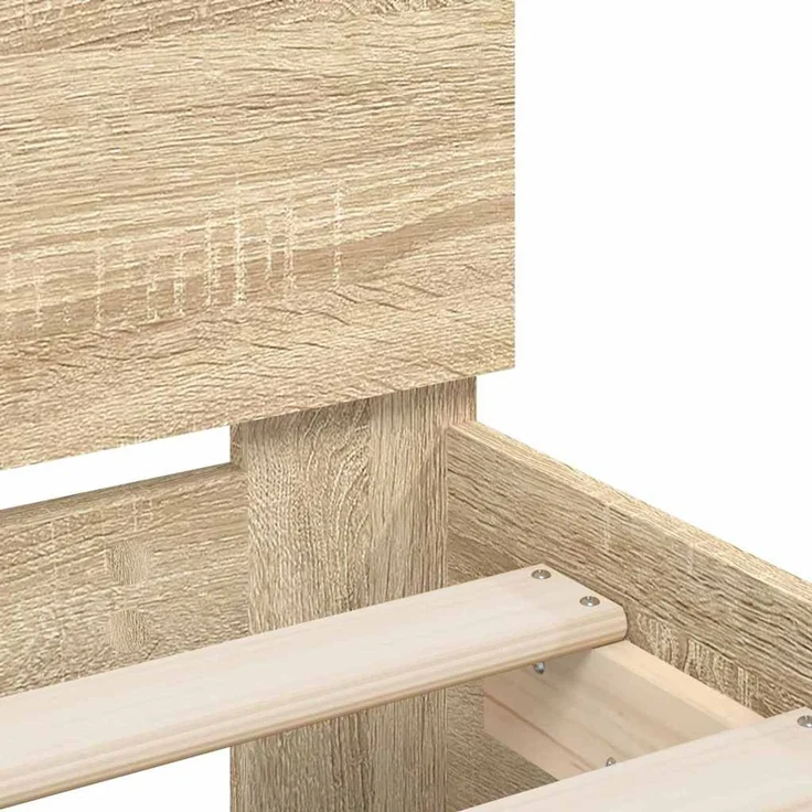 vidaXL Bettrahmen mit LED Sonoma 152 x 203 cm Holzwerkstoff 3402849 – Bild 9