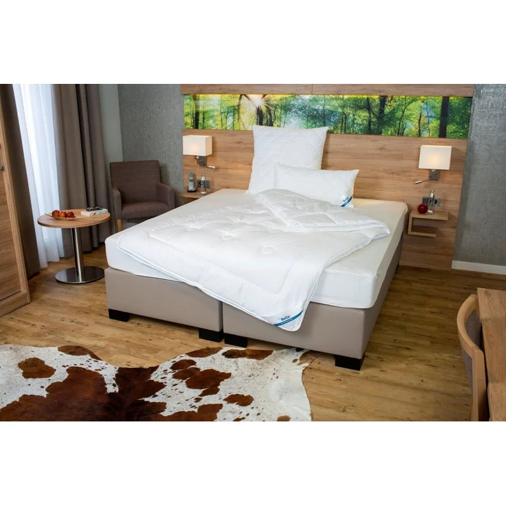 Bettdecke Royal Soft Duo, Füllung: Polyester, Bezug: Microfaser, Bettdecke 155x220 cm, 4-Jahreszeiten – Bild 1