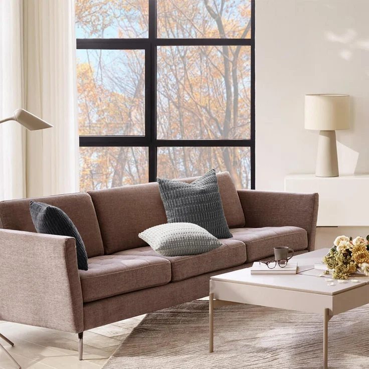 Topfinel 4er Set Kissenbezug 40x40cm grau Kordsamt für Sofa Wohnzimmer Kinder – Bild 8