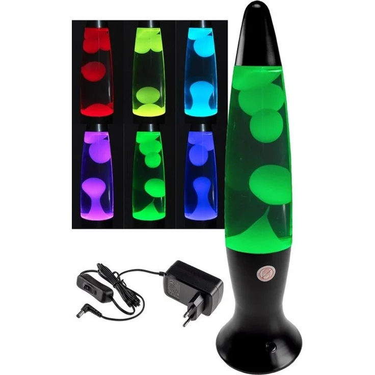 Lavalampe "CTL Funky LED" 40cm RGB Wasser & Wachs: Klar, Body: schwarz – Bild 4