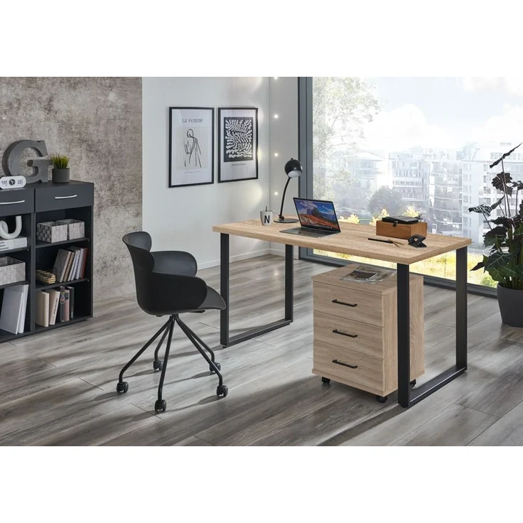 Home Desk Schreibtisch braun Holzwerkstoff 70cm x 120cm x 75cm – Bild 2