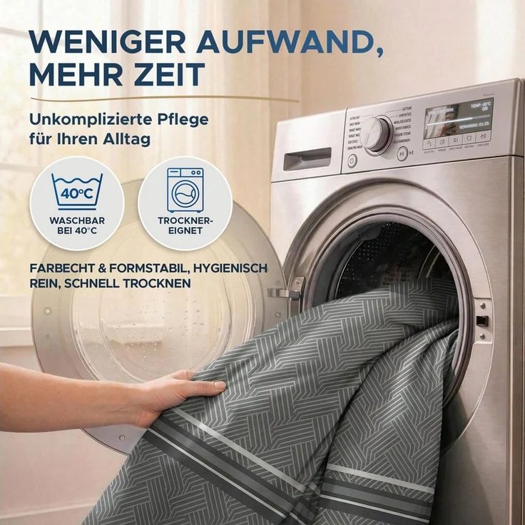 Malika Bettwäsche 155x220 + 80x80 cm atmungsaktiver Baummwoll Renforce Bettbezug, Renforce Baumwolle, 2 teilig, Für Allergiker geeignet, pflegeleicht, angenehm weicher Stoff – Bild 3