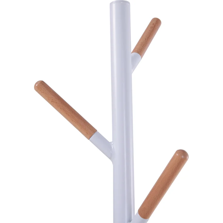 Garderobenständer Nacka 172x37 cm Weiß + Holzoptik [en. casa] – Bild 5