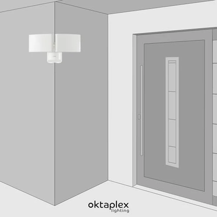 Oktaplex Eckwandhalter für Cali & Cali Dos Außenstrahler, Montagezubehör für Innenecken und Außenecken, weiß – Bild 5