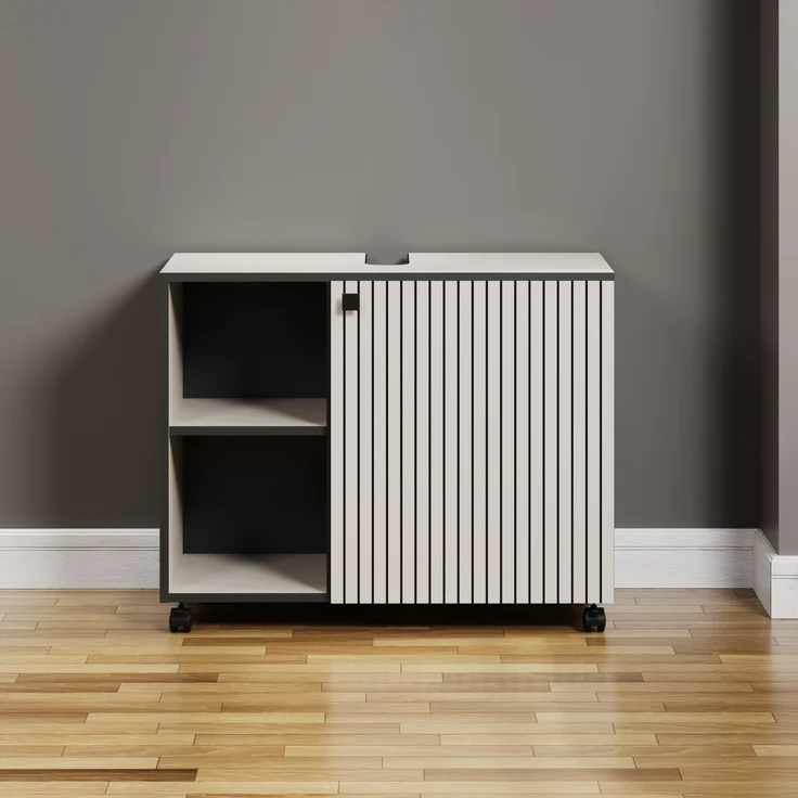 Waschbeckenunterschrank Bliss in grau 80 cm – Bild 4
