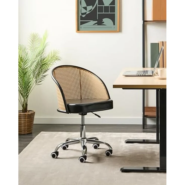 Schreibtischstuhl BALTIMORE Kunstleder Schwarz – Bild 2