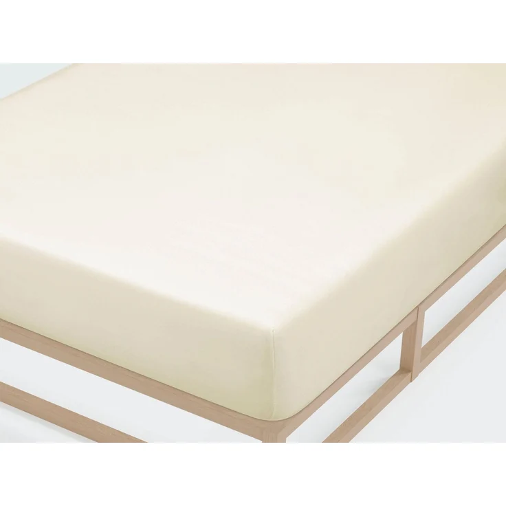 Castell Jersey-Stretch-Spannbetttuch 0077113, natur, 1x 90x190 cm - 100x200 cm – Bild 3