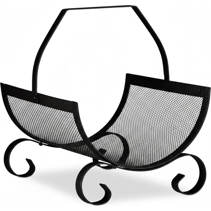 Relaxdays Kaminholzkorb schwarz – Bild 7