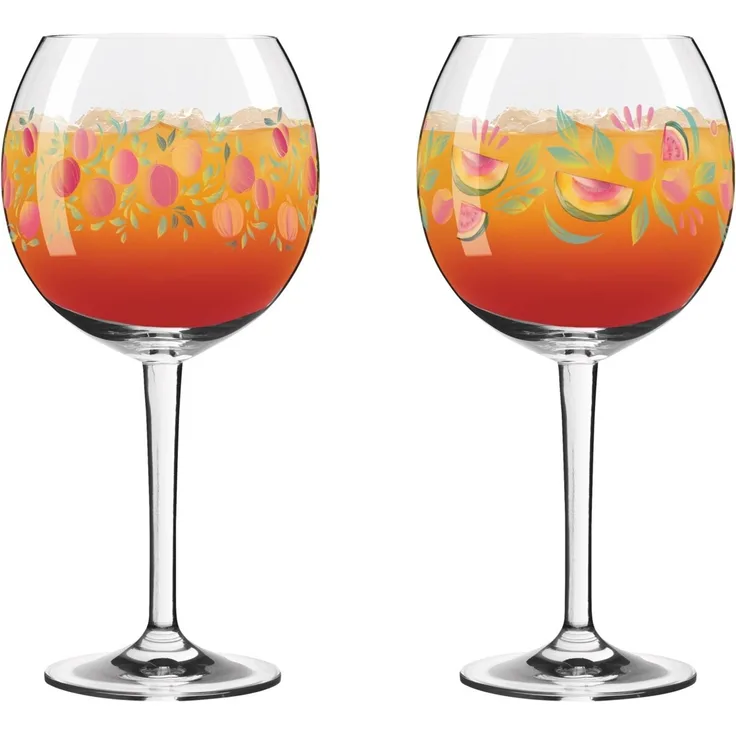 Ritzenhoff 'SUMMER BREEZE' Cocktailglas 2er-Set, Kristallglas multicolour, 10.6 x 21.7 x 10.6 cm