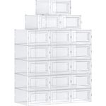 Songmics Schuhbox Aufbewahrungsboxen, 8er Pack faltbar Schuhkartons