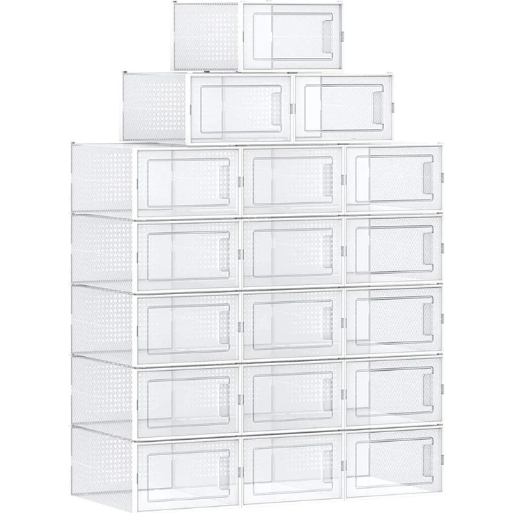 Songmics Schuhbox Aufbewahrungsboxen, 8er Pack faltbar Schuhkartons – Bild 1