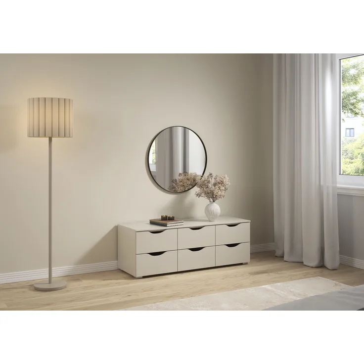 rauch Frieda, TV-Element, Lowboard, 6 Schubladen, Farbe Beige, BxHxT 120x42x42cm