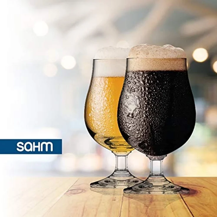 SAHM Bierglas Pokal Biergläser 0,3 Liter 6 Stück - Biertulpe, Edles Glas – Bild 5
