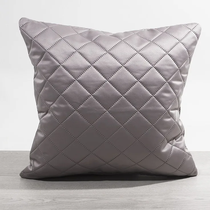 Kissen Deko von Lysel - grau Rauten Huelva 50x50 Polyester Polypropylen kissenbezug Dekokissen