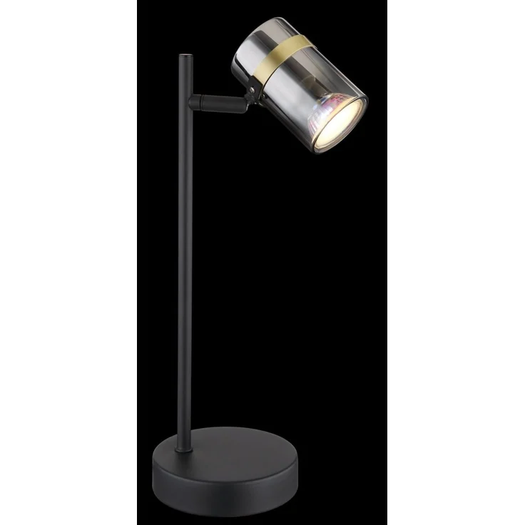 Tischleuchte, Metall, Schwarz, Spot beweglich, H 35 cm – Bild 3