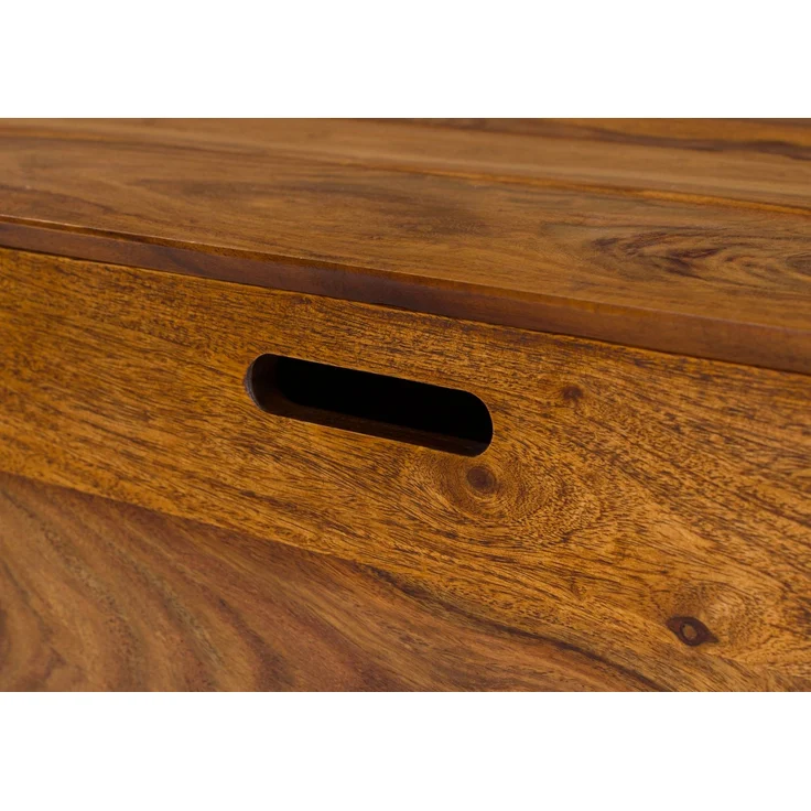 Kommode Sheesham 90 x 40 x 75 hellbraun lackiert MAILAND #103 – Bild 3