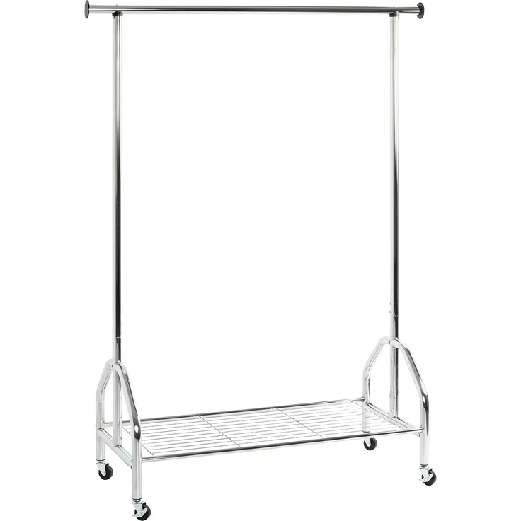 Garderobenstange >43090< Rollgarderobe, in chrom, Metall - 120x165x50cm (BxHxT) – Bild 1