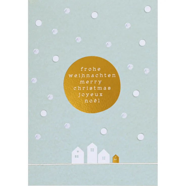 Räder Künstlerkarte Frohe Weihnachten Merry Christmas