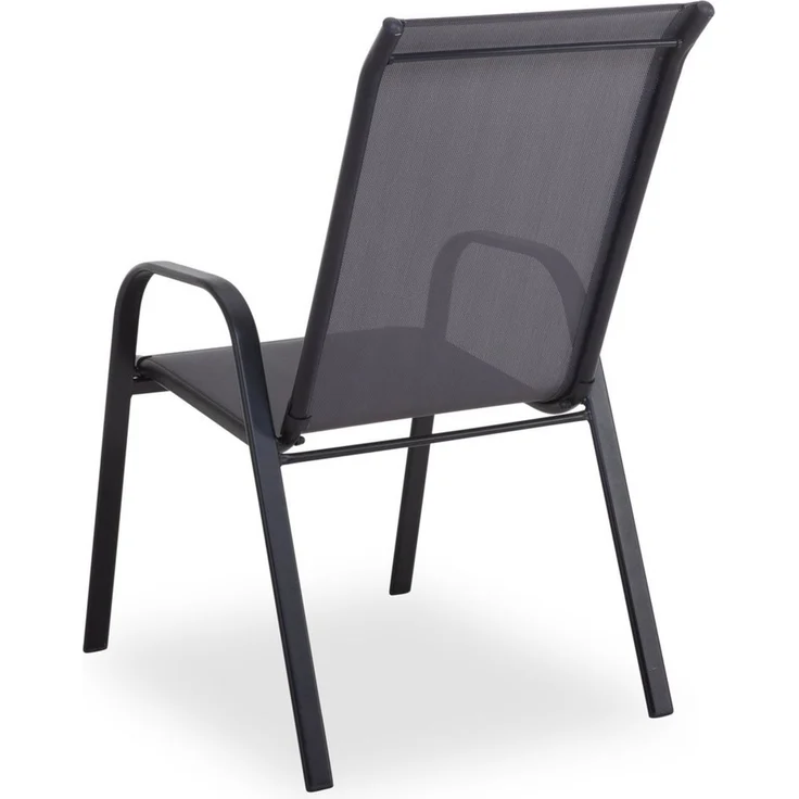 Outdoor Gartenstuhl Gartenstuhl outdoor NILS BHT 54 x 93 x 74 cm grau Stapelstuhl Klappstuhl – Bild 1