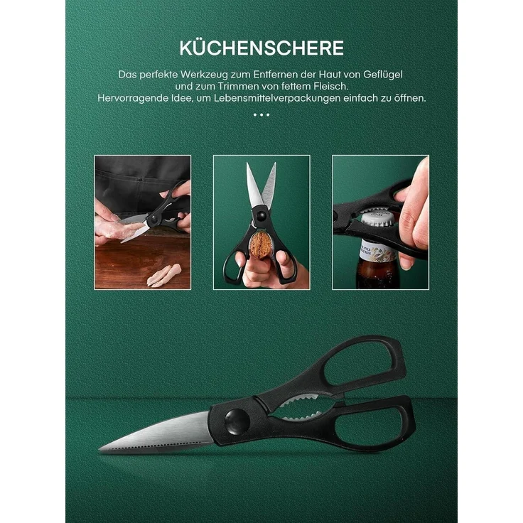 Premium Messerblock mit Messer Holzgriff Messerblock Profi Messer Set 16-TLG – Bild 6