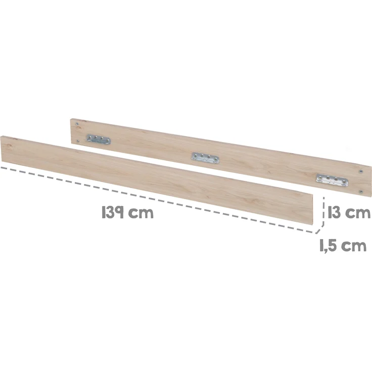 roba Umbauseiten für Kombi-Kinderbetten 70 x 140 cm - Bettzubehör zum Umbau von Gitterbetten zu Juniorbetten - Für Nutzung bis zum 7ten Lebensjahr - Virginia Chestnut – Bild 2