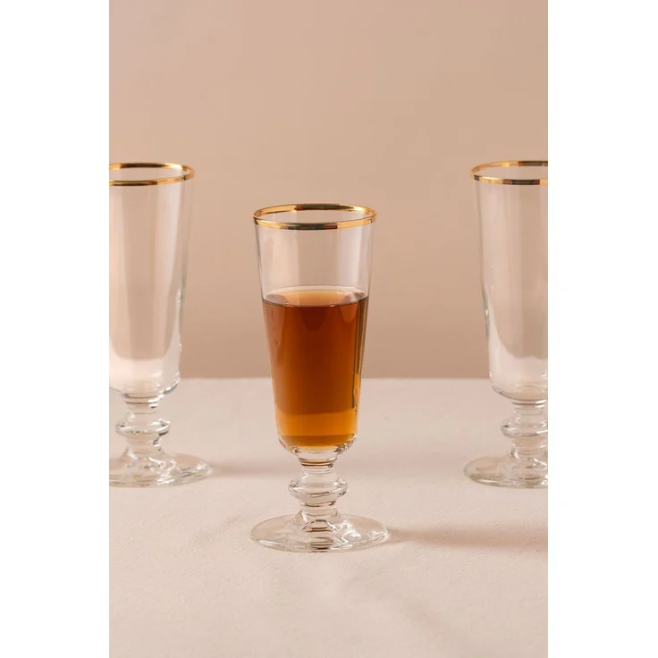 Hermia Concept 'Pure 180 - Gold, Transparent' Weingläser-Set (4-teilig), Gold / Transparent, 6,8 x 6,8 x 16 cm, 180 ml – Bild 2